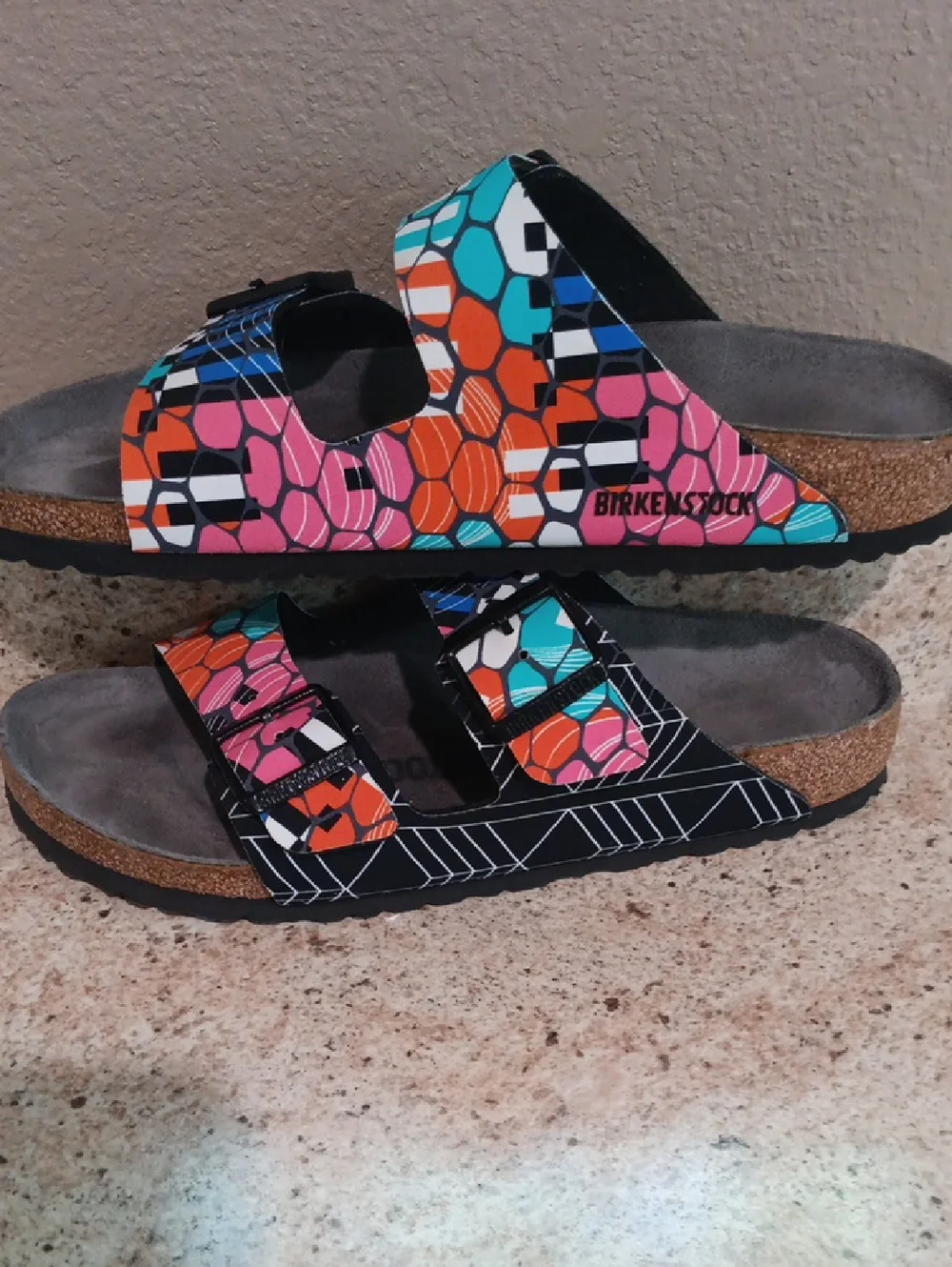 Birkenstock Arizona Sonar Geometric Two-Strap Sandals Size 40 W-9 M-7 - Picture 8 of 8